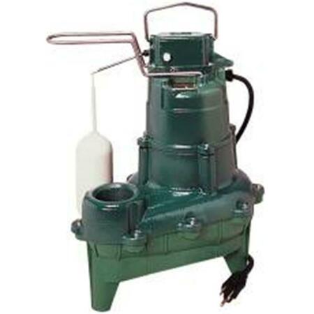 ZOELLER PUMP CO Zoeller Cast Iron Automatic Sewage Pump 4-10 Hp 106930